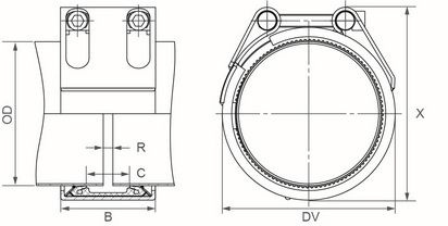 Фото Муфта соединительная Straub-METAL-GRIP Ø180.0-609.6, EPDM,  W1 d193