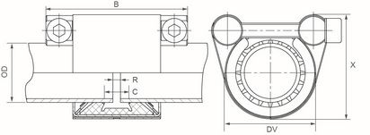 Фото Соединительная муфта GRIP Ø25.0-48.3, FKM, W5 d48