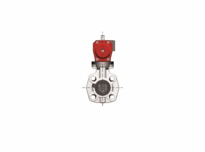 Фотография Дисковый затвор FK ПВДФ с пневмоприводом НО d315 (DN300)
