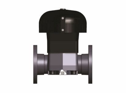 Фотография Мембранный клапан VM ПВДФ с пневмоприводом ДвД с втулочными окончаниями d90 (DN80)