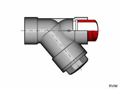 Грязевой фильтр RV с муфтовыми окончаниями (уплотнение FKM) PP-H d110 (DN100)