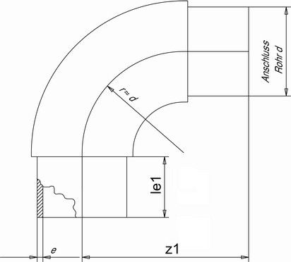 Изгиб  90° PP-H Simona d40 SDR11 PN6