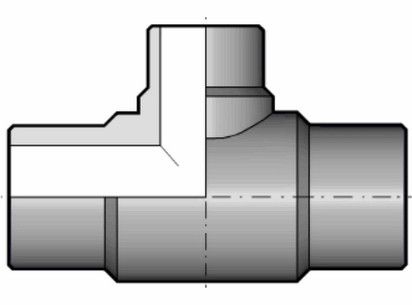 Фотография Тройник редукционный для стыковой сварки PP-H FIP SDR11 PN6 225x90