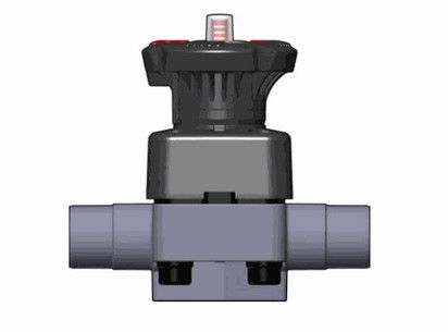 Мембранный клапан DK c втулочными окончаниями (уплотнение FKM / мембрана PTFE) PP-H d50 (DN40)