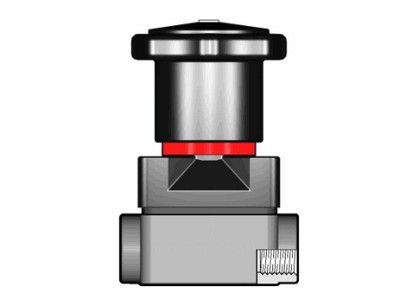 Компактный мембранный клапан CM с резьбовыми окончаниями (уплотнение FKM / мембрана FKM) PP-H R3/8'' (DN12)