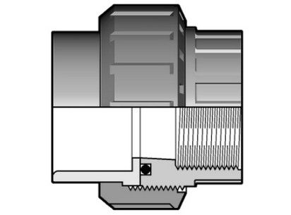 Фото Муфта разборная с ВР ПВХ FIP 32x1