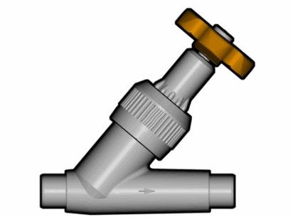 Угловой вентиль VV ПВХ с втулочными окончаниями, EPDM, FIP d32 (DN25)