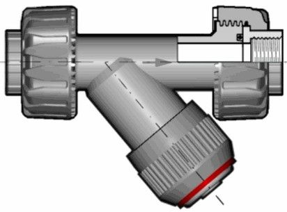 Грязевый фильтр RV ПВХ с резьбовыми окончаниями, EPDM, FIP R3/4'' (DN20)