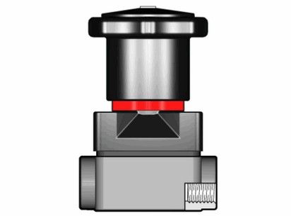 Компактный мембранный клапан CM ПВХ с резьбовыми окончаниями, EPDM, FIP d15 (DN15)