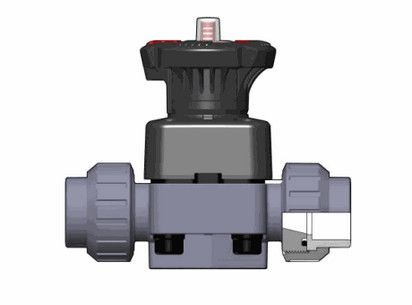 Мембранный клапан DK ПВХ с разборными муфтовыми окончаниями, FKM, FIP d20 (DN15)