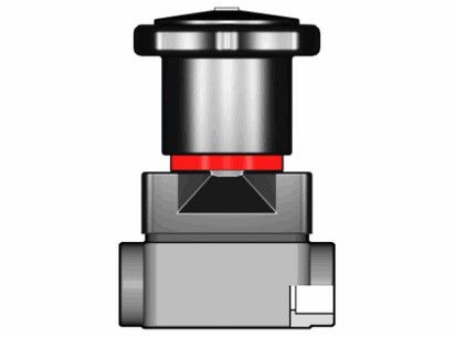 Компактный мембранный клапан CM ПВХ с муфтовыми окончаниями, EPDM, FIP d20 (DN15)