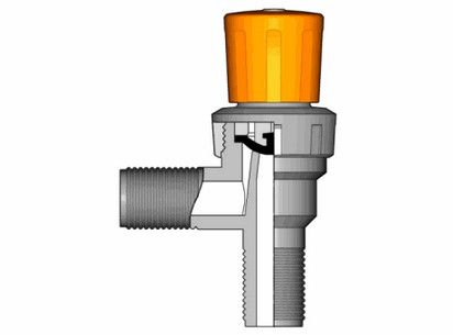 Мембранный кран RM ПВХ, резьбовое соединение, EPDM, FIP d15 (DN15)