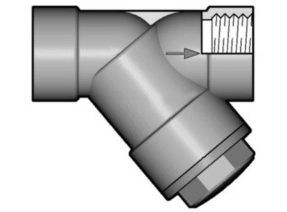 Грязевый фильтр RV ПВХ с резьбовыми окончаниями, DN65-100, EPDM, FIP R21/2'' (DN65)