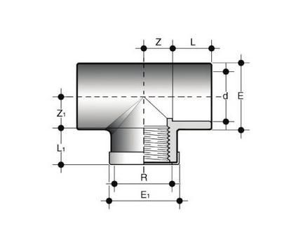 Изображение Тройник переходной с НР ПВХ FIP 25x3/4