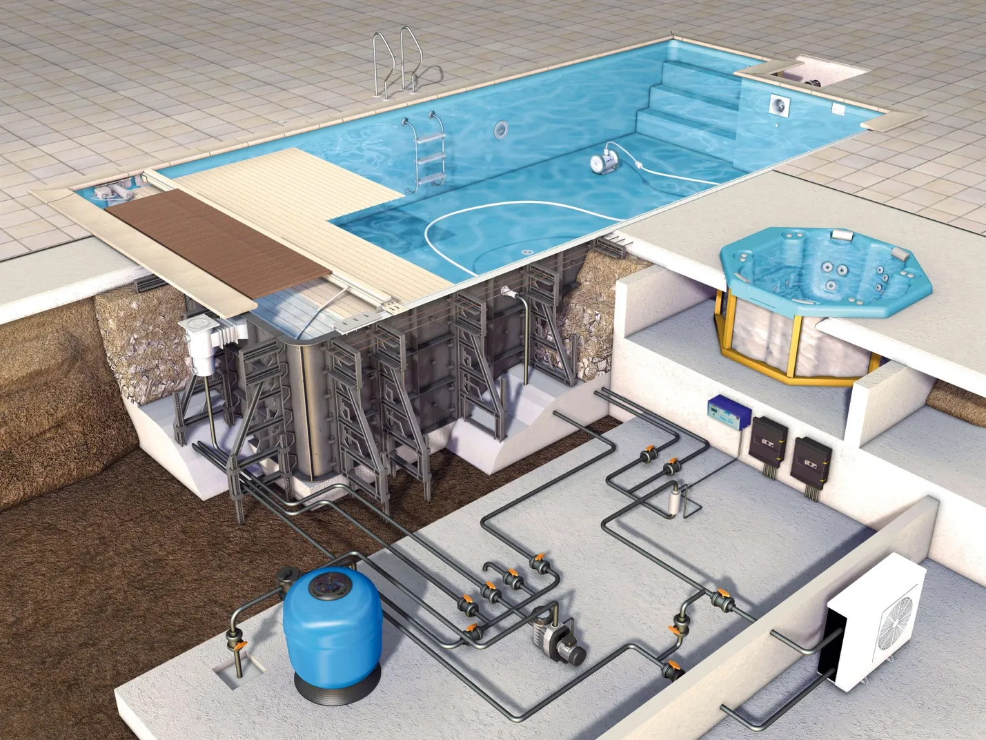 Системы водоснабжения и водоотведения бассейнов