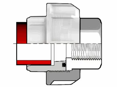 Муфта переходная разборная НР ПВДФ 63x2 SDR21 PN16