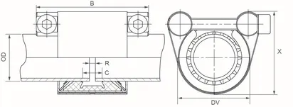 Фото Соединительная муфта GRIP Ø25.0-48.3, NBR, W5 d28