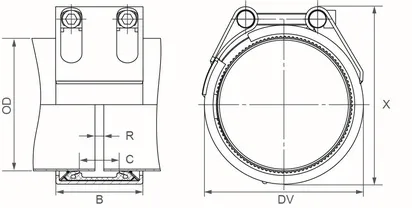 Фото Муфта соединительная Straub-METAL-GRIP Ø180.0-609.6, NBR,  W1 d609