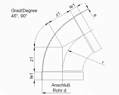 Изгиб 45° PPs d400