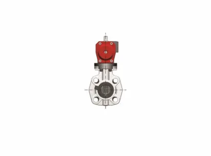 Фотография Дисковый затвор FK ПВДФ с пневмоприводом НО d315 (DN300)