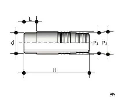 Фото Шланговый переходник клеевой ПВХ FIP d20