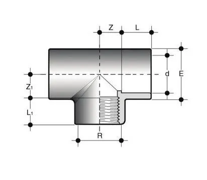 Изображение Тройник переходной с ВР ПВХ FIP 50x1 1/2