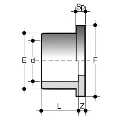 Фото Бурт под фланец ПВХ FIP d40