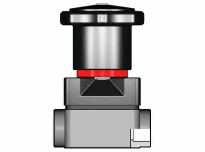 Компактный мембранный клапан ПВХ с пневмоприводом, CM, EPDM, FIP d16 (DN10)