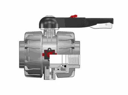 Шаровой кран ПВХ промышленного применения VKD с резьбовыми окончаниями, DN65-100, EPDM, FIP R21/2'' (DN65)