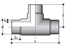 Фото Тройник равнопроходной для стыковой сварки PP-H FIP SDR17.6 PN10 d63