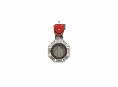 Дисковый затвор FK с пневмоприводом НЗ (уплотнение EPDM) PP-H d160 (DN150)