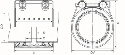 Фото Муфта соединительная Straub-METAL-GRIP Ø30.0-219.1, NBR,  W2 d133