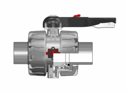 Шаровой кран VKD ПВДФ c втулочными окончаниями, DN65-100 d75 (DN65)