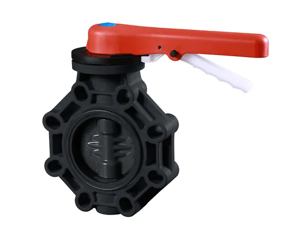 Затвор дисковый ПВХ с рукояткой промышленного применения EPDM IPS 90 (DN80)