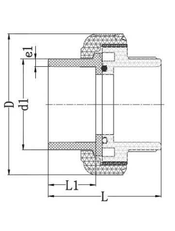 Фото Муфта разборная для стыковой сварки PP-H IPS PN 10 d90