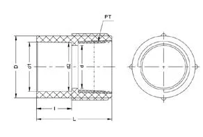 Фото Муфта ХПВХ IPS PN16 20x1/2"