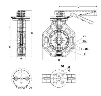 Фото Затвор дисковый ХПВХ с рукояткой FKM IPS d75 (DN65)