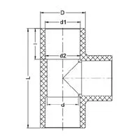 Фото Тройник 90° ХПВХ IPS (Model A) PN16 d40