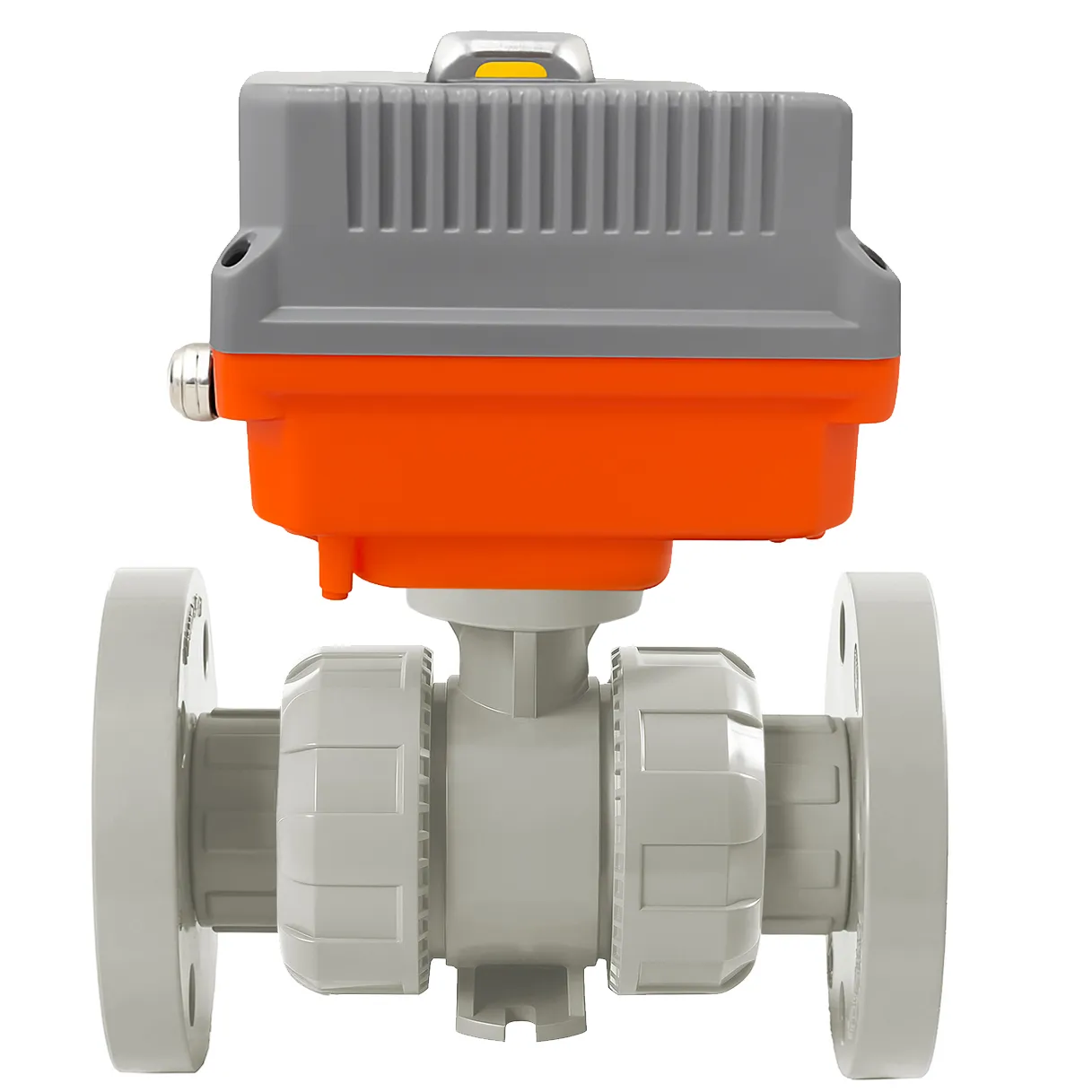Шаровой кран IVKD ПП-гомополимер с эл.приводом 24V DC, фланцевые окончания, EPDM, IPS d20 (DN15)