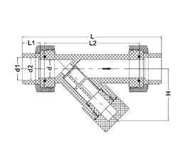 Фото Грязевый фильтр IRV ПВХ с муфтовыми окончаниями, EPDM, IPS d50 (DN40)