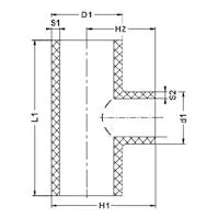 Фото Тройник переходной ПВДФ 90° PN 16 50х32