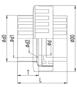 Фото Муфта разборная ПВХ клеевая IPS d32