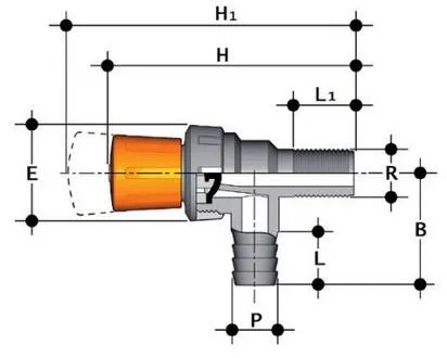 Фото Мембранный кран RMRPV ПВХ, EPDM, FIP d15 (DN15)