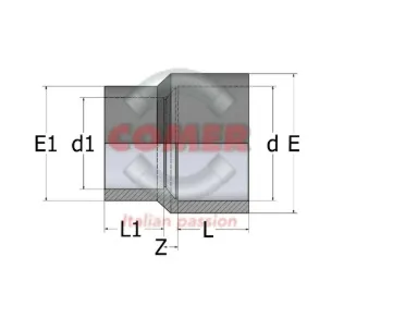 Фото Втулка редукционная ПВХ Comer 200х160