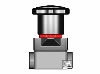 Фотография Компактный мембранный клапан CM ПВДФ с резьбовыми окончаниями R3/8" (DN12)