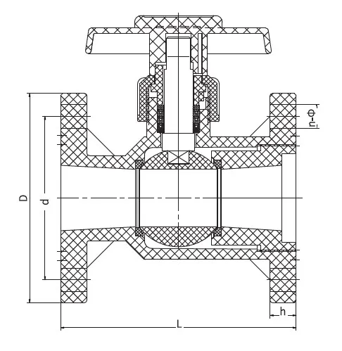 Фото Шаровой кран IVKD ПВДФ c фланцевыми окончаниями d63 (DN50)