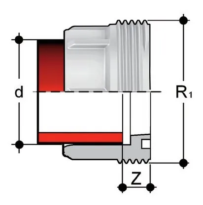 Фото Муфтовая вставка ПВДФ SDR21 PN16 d50
