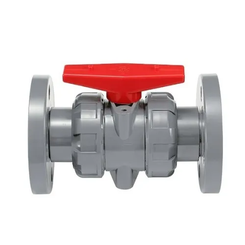 Кран шаровый ХПВХ фланцевые окончания промышленный FKM IPS d63 (DN50)