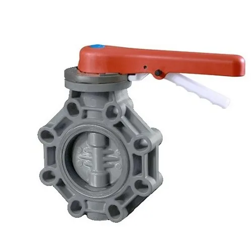 Затвор дисковый ХПВХ с рукояткой FKM IPS d225 (DN200)