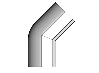 Отвод 45° для стыковой сварки PP-H FIP 250 SDR11 PN6